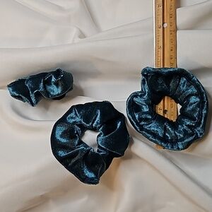 Dark Teal scrunchies